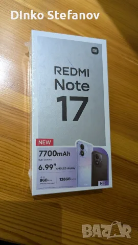 Неразопакован Xiaomi Redmi Note 17 4 gb / 128 gb