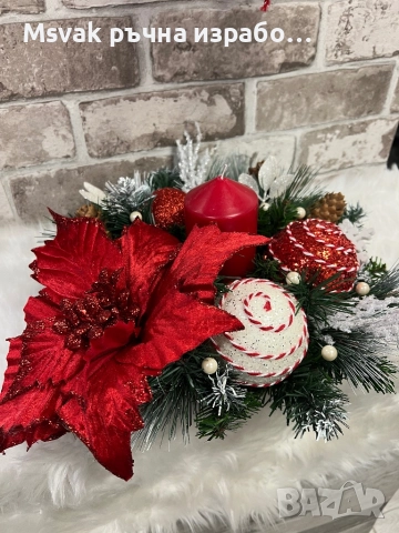 Коледен свещник, снимка 2 - Коледни подаръци - 52718691