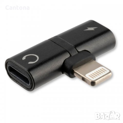 Комбиниран конектор за iPhone Lightning Splitter, снимка 2 - USB кабели - 30241815