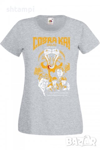 Дамска тениска Cobra Kai BEST DOJO,Филм,Игра,superhero,Изненада,Подарък,Повод,, снимка 6 - Тениски - 37727863