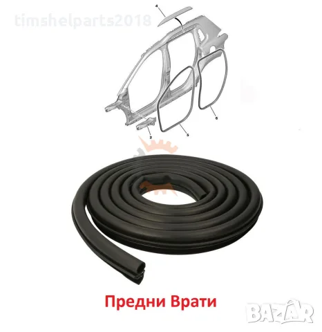 Уплътнение за предни врати Citroen Berlingo 1996-2008, Peugeot Partner 1996-2008