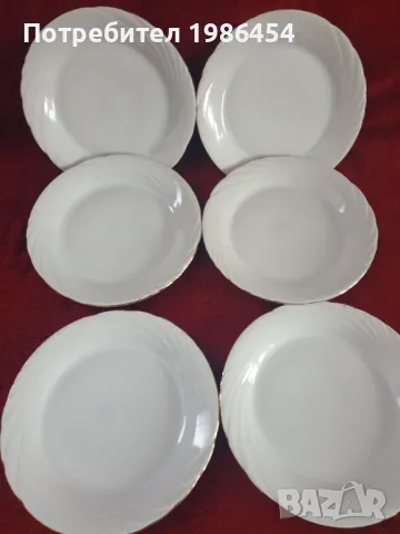 Чинии със златен кант. , снимка 3 - Сервизи - 49720050