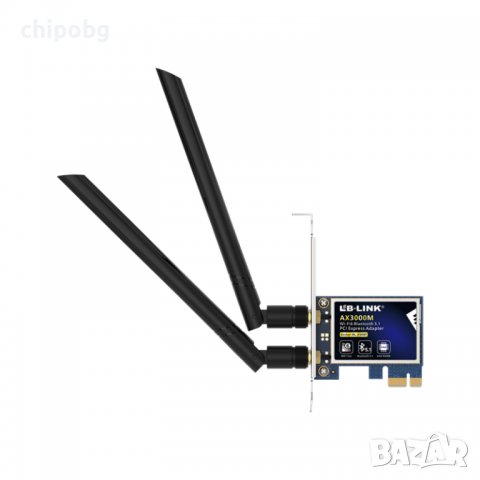 Безжичен мрежов адаптер LB-LINK BL-X50BT, PCI-E, 2400Mbps, Bluetooth, 2.4/5Ghz, 2 x 6dBi, снимка 1 - Мрежови адаптери - 37450293