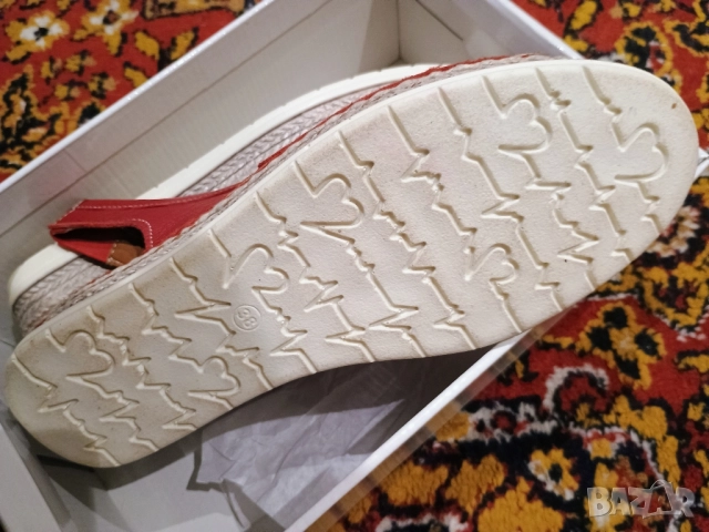 Дамски летни обувки, червени номер 38, снимка 4 - Маратонки - 51442239