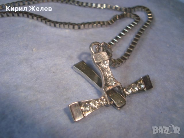 ПОСРЕБРЕН МОДЕН КРИСТАЛЕН АРТ КРЪСТО МЕДАЛЬОН РАЗДВИЖЕН с ВЕРИЖКА 81405, снимка 10 - Колиета, медальони, синджири - 36902341