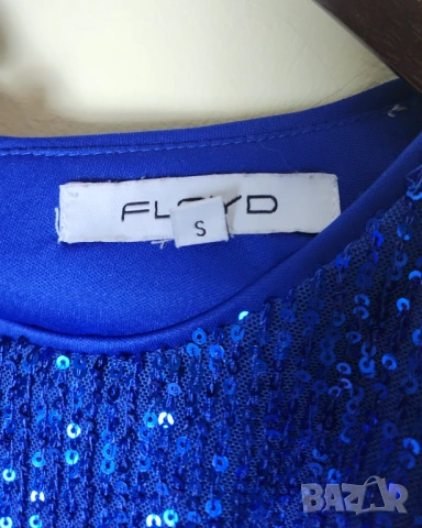 Синя блуза с пайети Floyd, снимка 2 - Тениски - 54136460