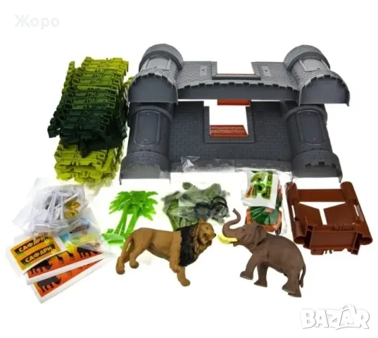 ИНТЕРАКТИВНА ДЕТСКА ПИСТА С ЗАМЪК САФАРИ В ОПАСНАТА ДЖУНГЛА 992031, снимка 3 - Коли, камиони, мотори, писти - 47422241