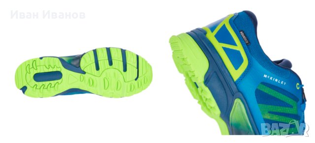 туристически обувки  MCKINLEY KANSAS II AQB BLUE PETROL/GREEN LIME  номер 45, снимка 3 - Маратонки - 42346631