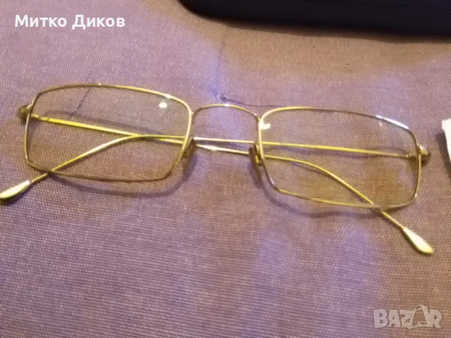 Очила маркови италиански позлатени тънки за използване на рамката с кутия и кърпичка, снимка 4 - Слънчеви и диоптрични очила - 48452706
