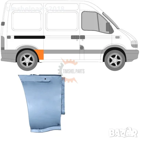Страничен панел ( 28 см ) за Renault Master , Opel Movano 1997-2010 год - Пасажерска страна