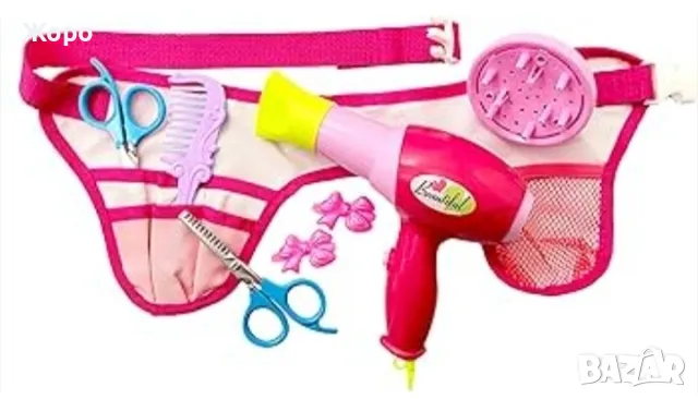 Детски фризьорски комплект в колан КН2430, снимка 7 - Образователни игри - 48020453