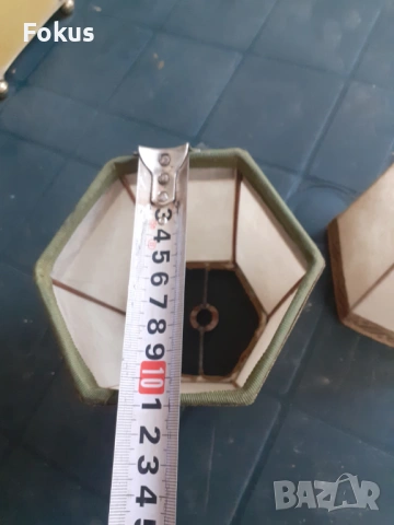 Стари плафони от естествена кожа лампа абажур полилей, снимка 7 - Антикварни и старинни предмети - 53285881