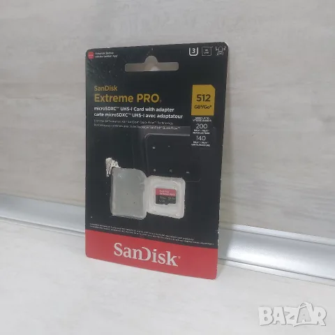 Нова Карта памет SanDisk Extreme PRO 512GB microSDXC 200MB/s (Без Адаптер), снимка 3 - Карти памет - 55834932