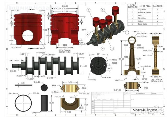 Изработване на чертежи и проекти. На Autocad и SolidWorks и на ръка Решаване на задачи по механика и, снимка 2 - Други услуги - 23132769