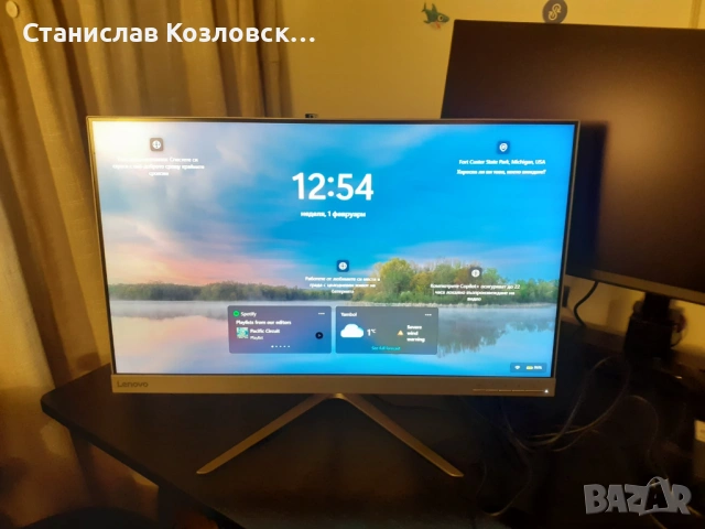 Монитори Lenovo L27q-10 и Dell P2419H, снимка 6 - Монитори - 53306263