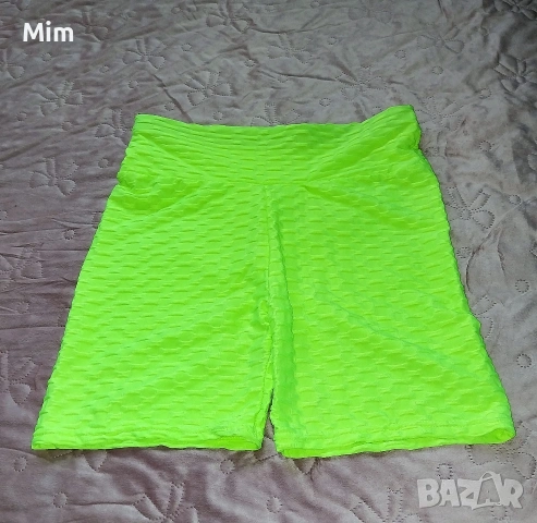 L Неоново зелен, къс ,спортен клин, снимка 7 - Клинове - 53980440