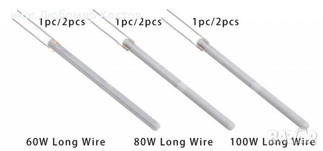 Нагревател тръбен 220 В, 60 Вт/ 80 Вт/ 100 Вт, снимка 2 - Други стоки за дома - 38758816