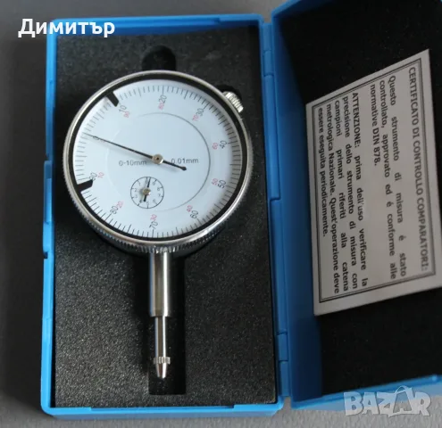 Индикаторен аналогов часовник Fervi C023/N - 0-25 mm, 0.01 mm, снимка 2 - Шублери - 55970172