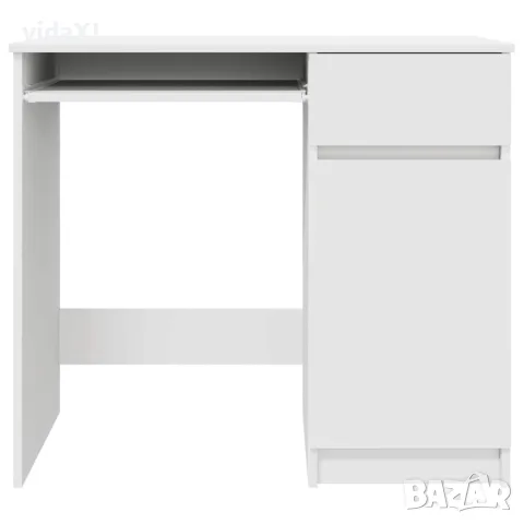 vidaXL Бюро, бяло, 86x49x76 см, инженерно дърво, снимка 6 - Бюра - 56148383