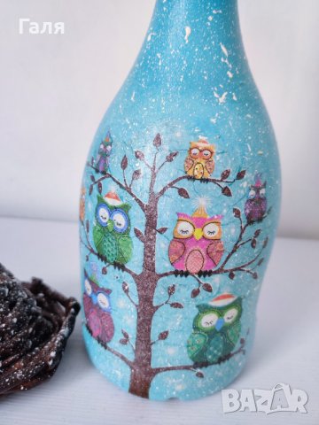 Декорирана бутилка 750 мл, снимка 5 - Декорация за дома - 40251019