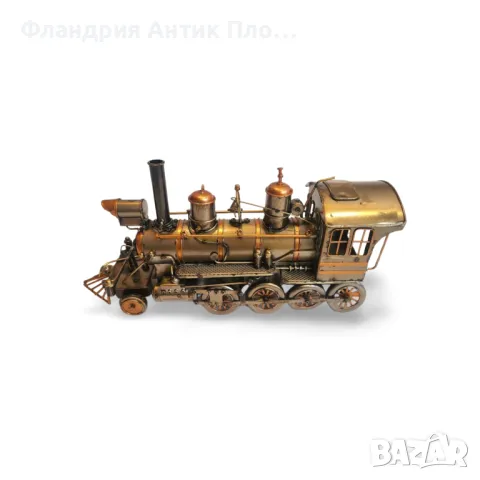 Метален ретро локомотив/Голд, снимка 3 - Декорация за дома - 47956910