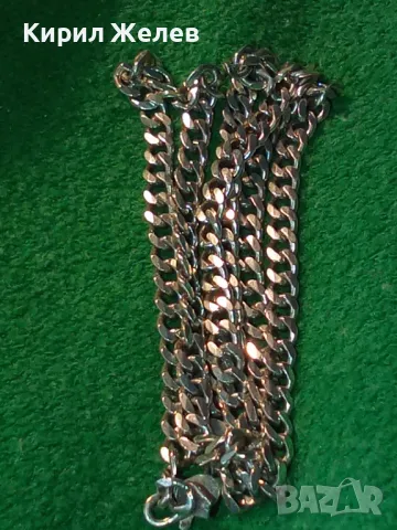 СТАР СТИЛЕН СРЕБЪРЕН ЛАНЕЦ СИНДЖИР СРЕБРО 925 КЛАСИЧЕСКА ПЛЕТКА РЪЧНА БИЖУТЕРСКА РАБОТА 47515, снимка 12 - Колиета, медальони, синджири - 48480904