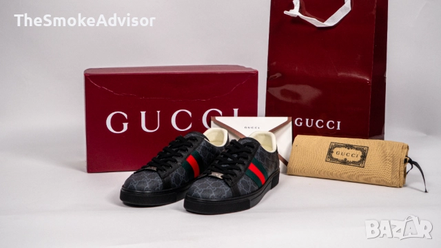 Обувки Gucci Ace sneaker with Web, снимка 2 - Маратонки - 52299275