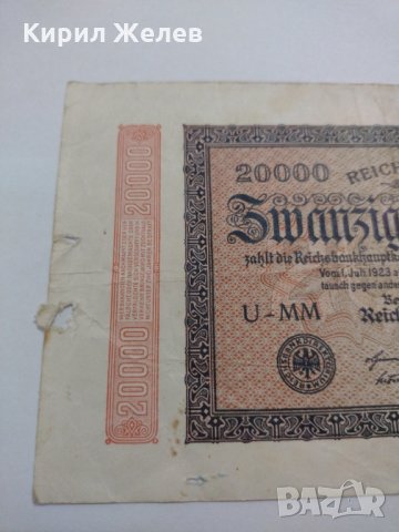 Райх банкнота - Германия - 20 000марки / 1923 година - 17991, снимка 3 - Нумизматика и бонистика - 31020370