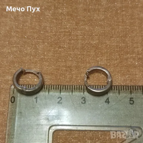 Сребърни обеци Халки (165), снимка 4 - Обеци - 49935664