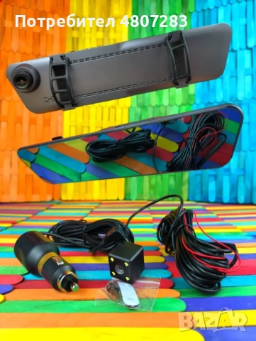 Огледало за обратно виждане 4,5 инча 1080P Предна камера със задна камера