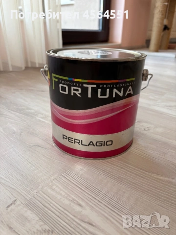 Декоративна боя „Перла“ Fortuna PERLAGIO 0144 – 2.2L (нова), снимка 5 - Бои, лакове, мазилки - 54099788
