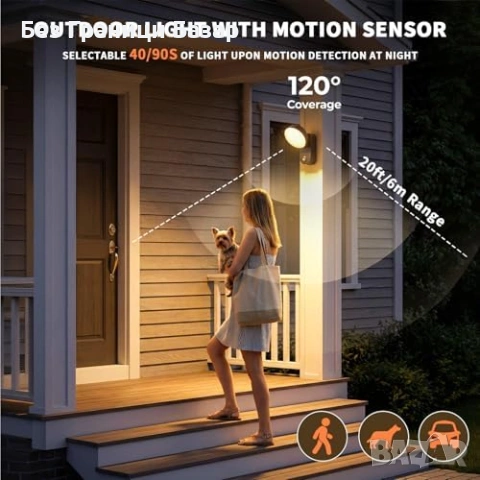 Нова безжична Акумулаторна лампа за двор ограда гараж с дистанционно, снимка 2 - Външни лампи - 54041953