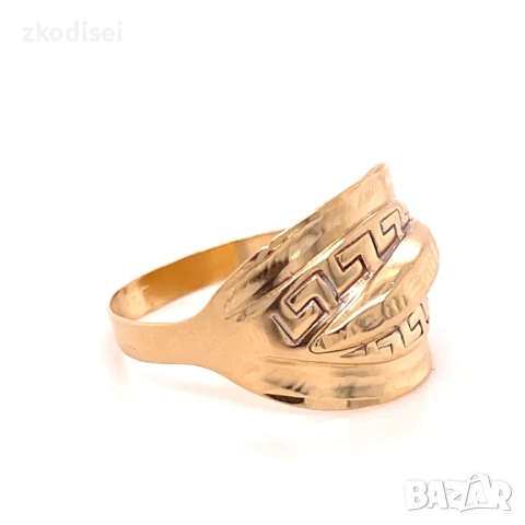 Златен дамски пръстен 2,18гр. размер:62 14кр. проба:585 модел:36313-1, снимка 3 - Пръстени - 53045801
