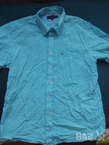Tommy Hilfiger 100% оригинална мъжка риза с къс ръкав, снимка 2 - Ризи - 51240916