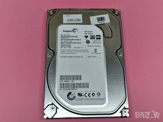 хард диск за видеонаблюдение 500GB DVR или PC тествани Seagate ST500DM002, снимка 1 - Твърди дискове - 40344409