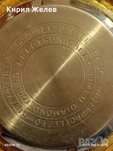 Стар механичен часовник мъжки OMNIA DE LUXE ANTI-MAGNETIC работи позлатен уникат 51433, снимка 10 - Антикварни и старинни предмети - 52364164