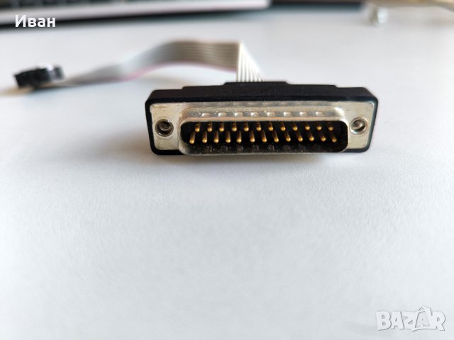 Кабел Parallel LPT мъжки с IDC Socket за връзка към дънната платка., снимка 4 - Кабели и адаптери - 44198134