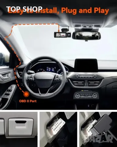 VANTRUE 10ft USB OBD тип C захранващ кабел с LED дисплей, снимка 5 - Друга електроника - 48735200