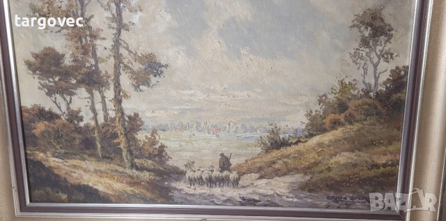 уникална картина овчар с овце , снимка 2 - Картини - 51418731