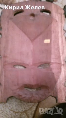 Стара маска дървена 20325, снимка 2 - Антикварни и старинни предмети - 32098492