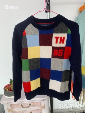 Пуловер на Tommy Hilfiger от вълна подходящ за S-M, снимка 2 - Блузи с дълъг ръкав и пуловери - 44407372