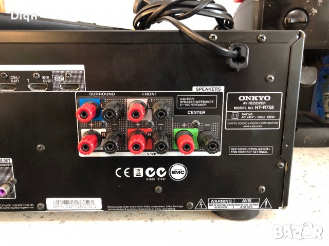 Onkyo HT-R758, снимка 12 - Ресийвъри, усилватели, смесителни пултове - 38178054