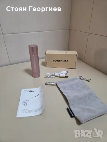 Преносима външна батерия (power bank) Poweradd EnergyCell 5000 в розов цвят. Основни характе