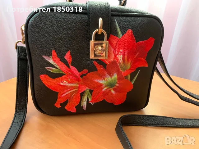Дамска чанта естествена кожа ръчно рисувана, снимка 3 - Чанти - 56248302
