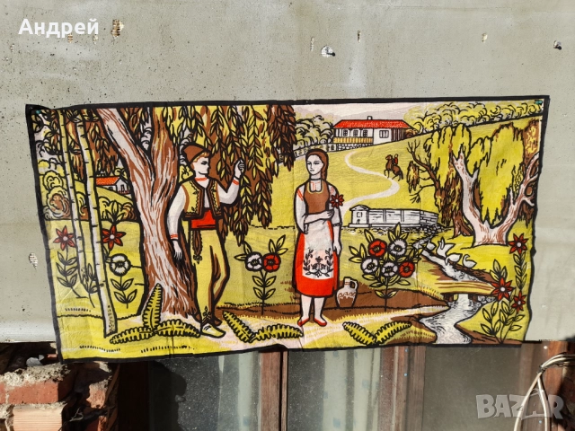 Старинен ковьор,покривка за стена #294, снимка 2 - Антикварни и старинни предмети - 52996341