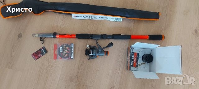 Нова въдица с макара и влакно за 79лв ОБЩО, риболов, телескопична въдица