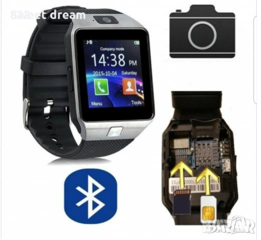 Смарт Часовник DZ09-телефон с камера и сим карта , снимка 3 - Смарт гривни - 51481396