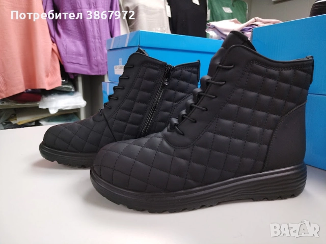 Дамски боти с цип и ластични връзки