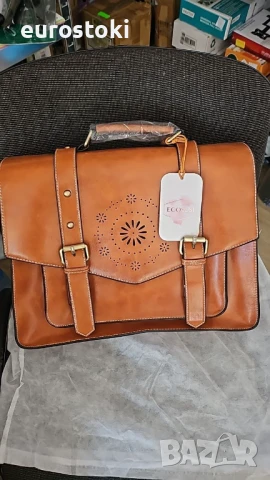 ECOSUSI Раница за жени, чанта за лаптоп тип „куфарче“, веганска кожена чанта, подходяща за 15,6-инчо, снимка 7 - Раници - 51343679