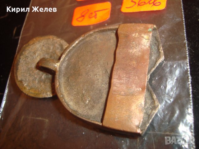 САЧАН БРОНЗ ВЪЗРОЖДЕНСКА ПАФТА ТОКА с ГРАНАТ СМАРАГД ЕДИНИЧКА ОРНАМЕНТИРАНА 18-19 ВЕК 12387, снимка 7 - Антикварни и старинни предмети - 30331033